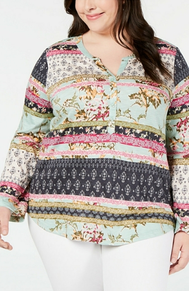 Style & Co. Tops - STYLE AND CO PLUS SIZE 2X MULTICOLOR TOP FALL BLOU